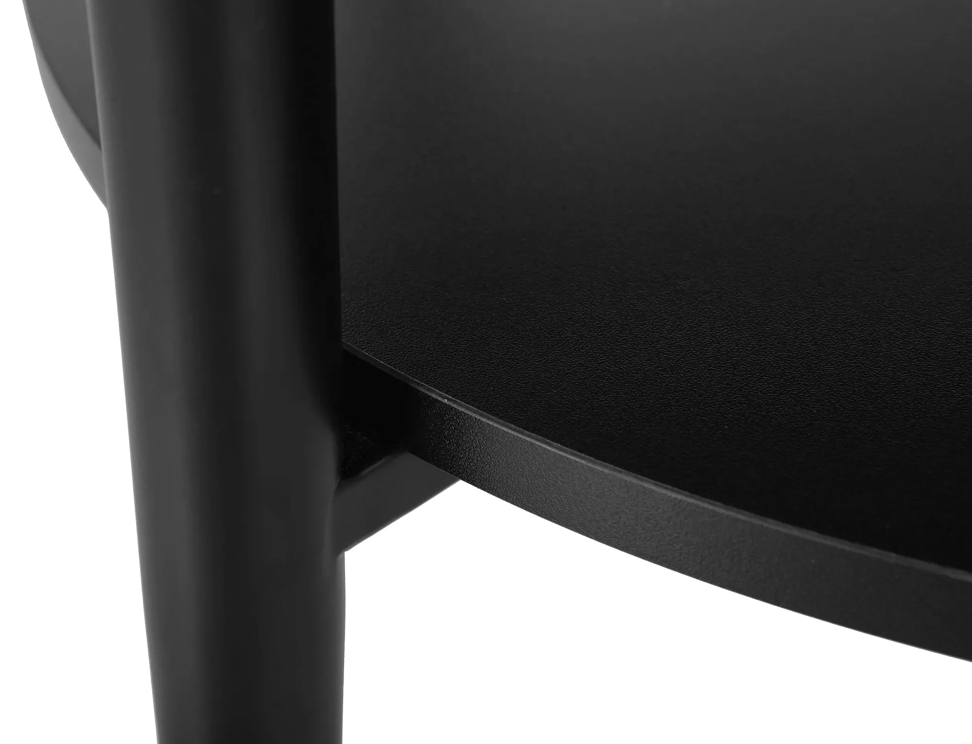 Stolik kawowy z półką ELLA A 80 cm dąb/czarne nogi - ELLAADC