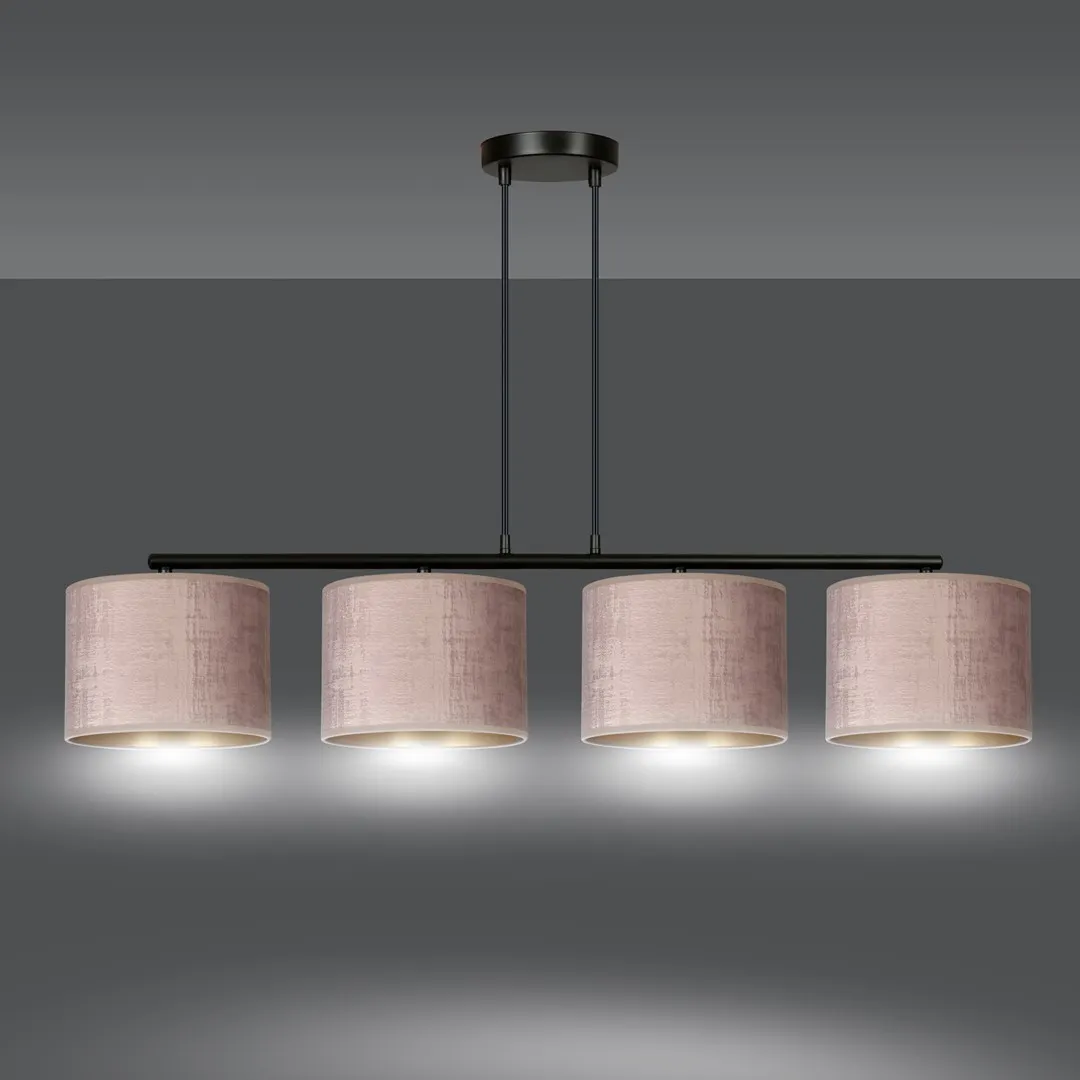 Lampa wisząca HILDE 4 czarny różowy — zdjęcie 4