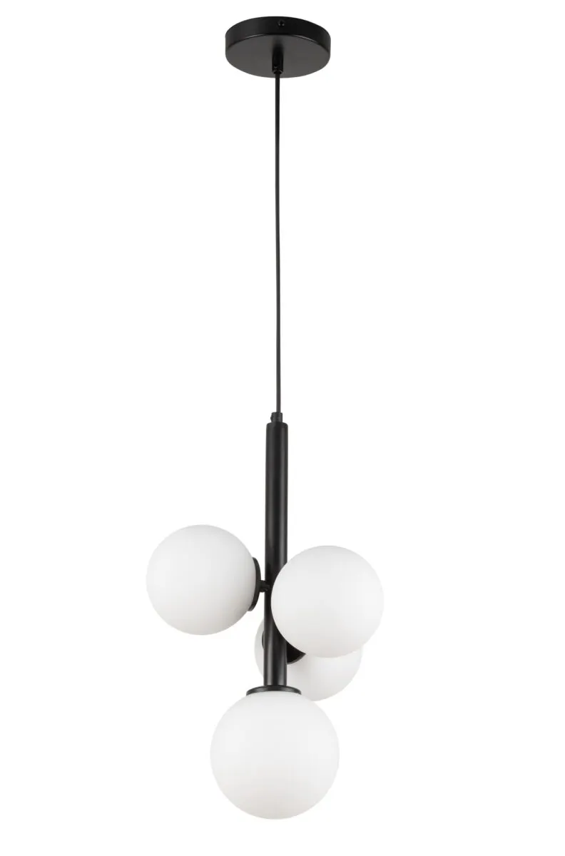 Lampa wisząca PERLA 4 biało-czarna