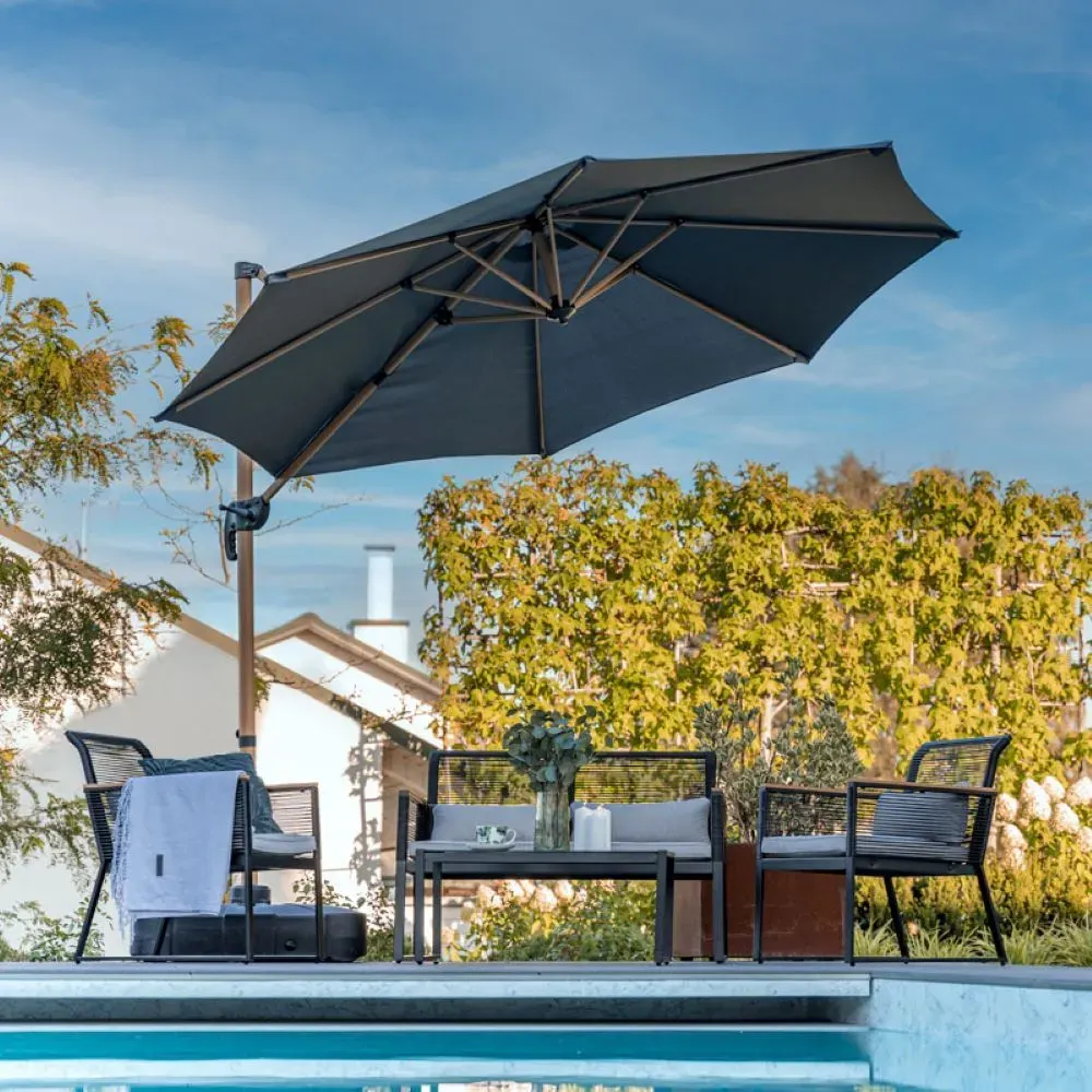 Parasol ogrodowy aluminiowy ROMA S antracyt - MI_5907768278816