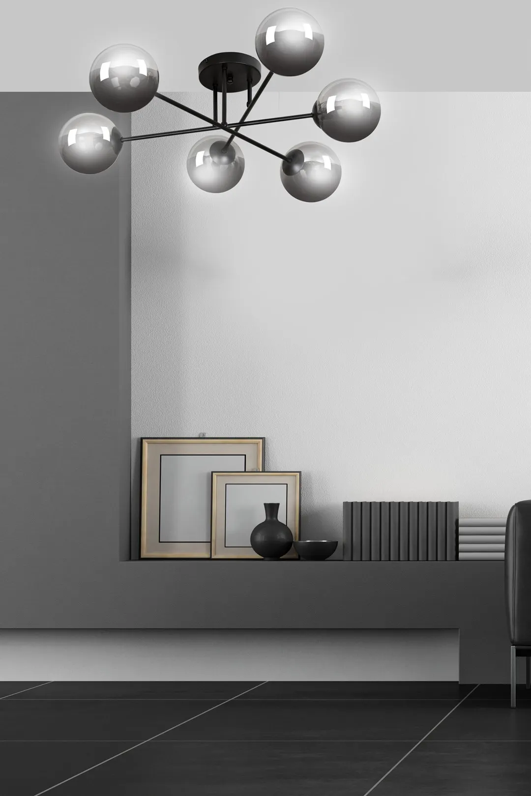 Lampa sufitowa BRENDI Czarny 832/6B - 832/6B