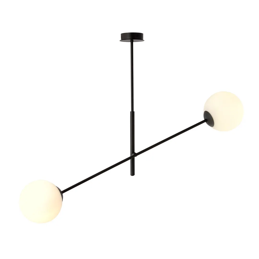 Lampa wisząca LINEAR 6 czarny biały