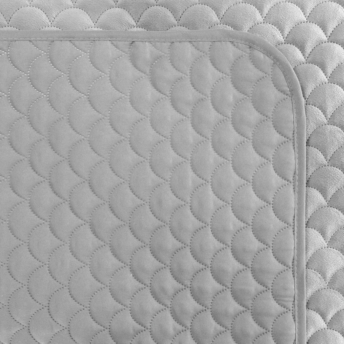 Narzuta z połyskiem ARIEL 170 X 210 CM Srebrny - EU_379097