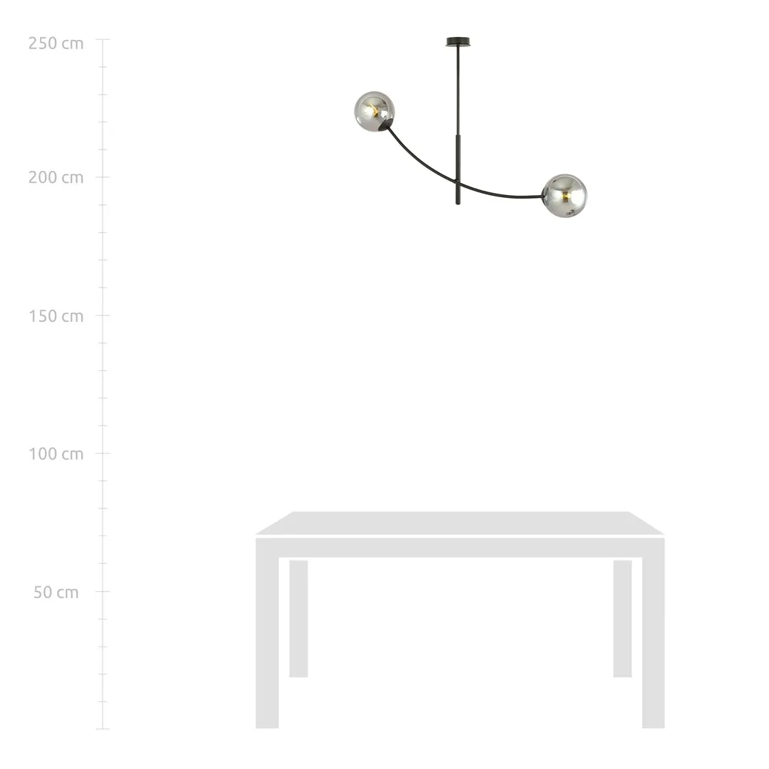 Lampa sufitowa HUNTER 2 czarny grafitowy — zdjęcie 7