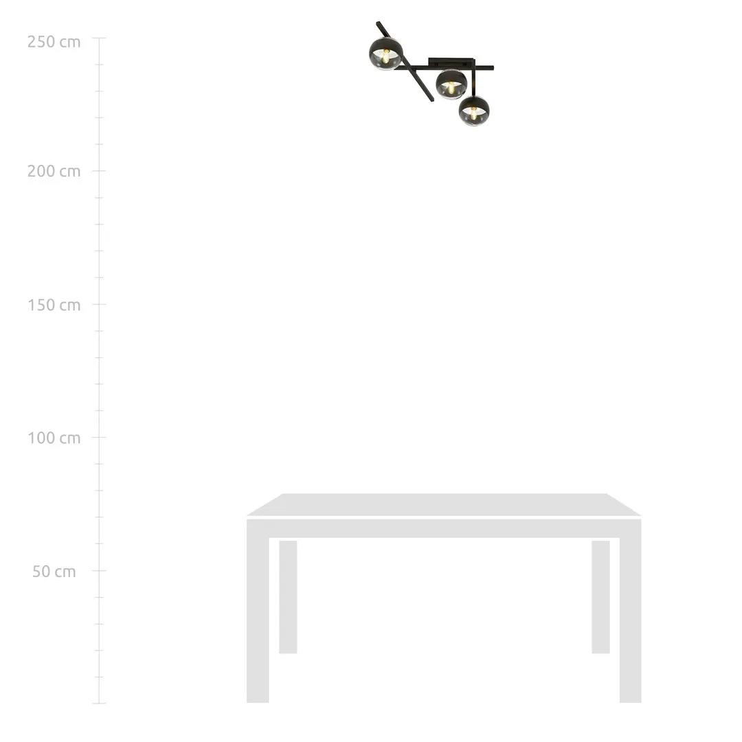 Lampa sufitowa SMART Czarny 1105/3 - 1105/3