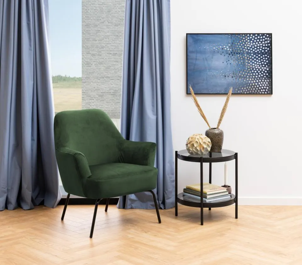 Fotel na metalowych nóżkach OCTAVIA Zielony - 0000090655