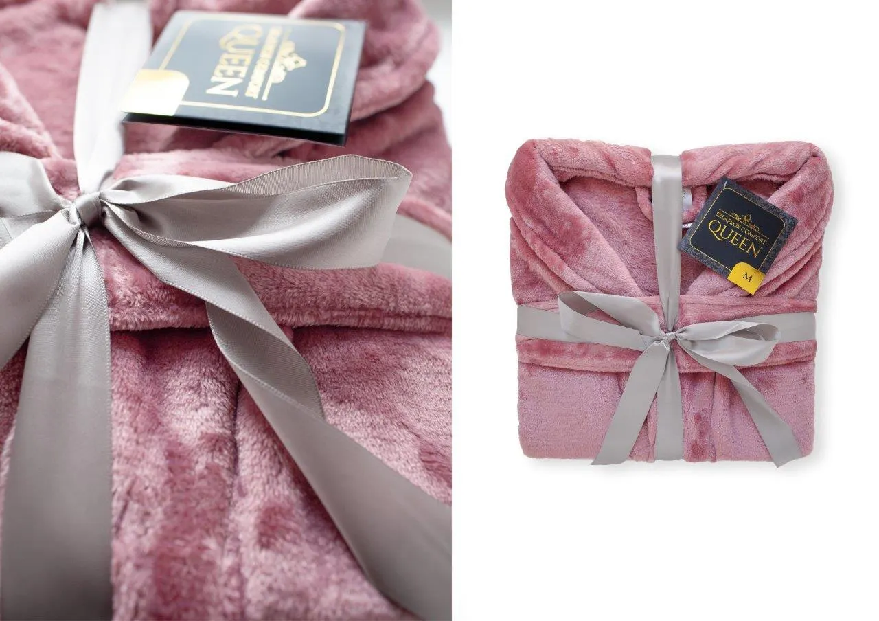 Szlafrok COMFORT QUEEN S flanelowy 230gsm różowy - FARO_26879