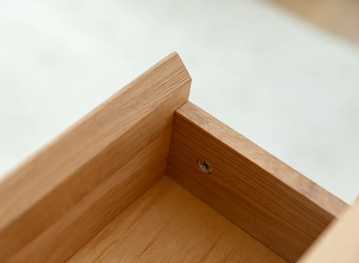 Konsola z szufladą dębowa CAMPI dąb olejowany - KULCA02