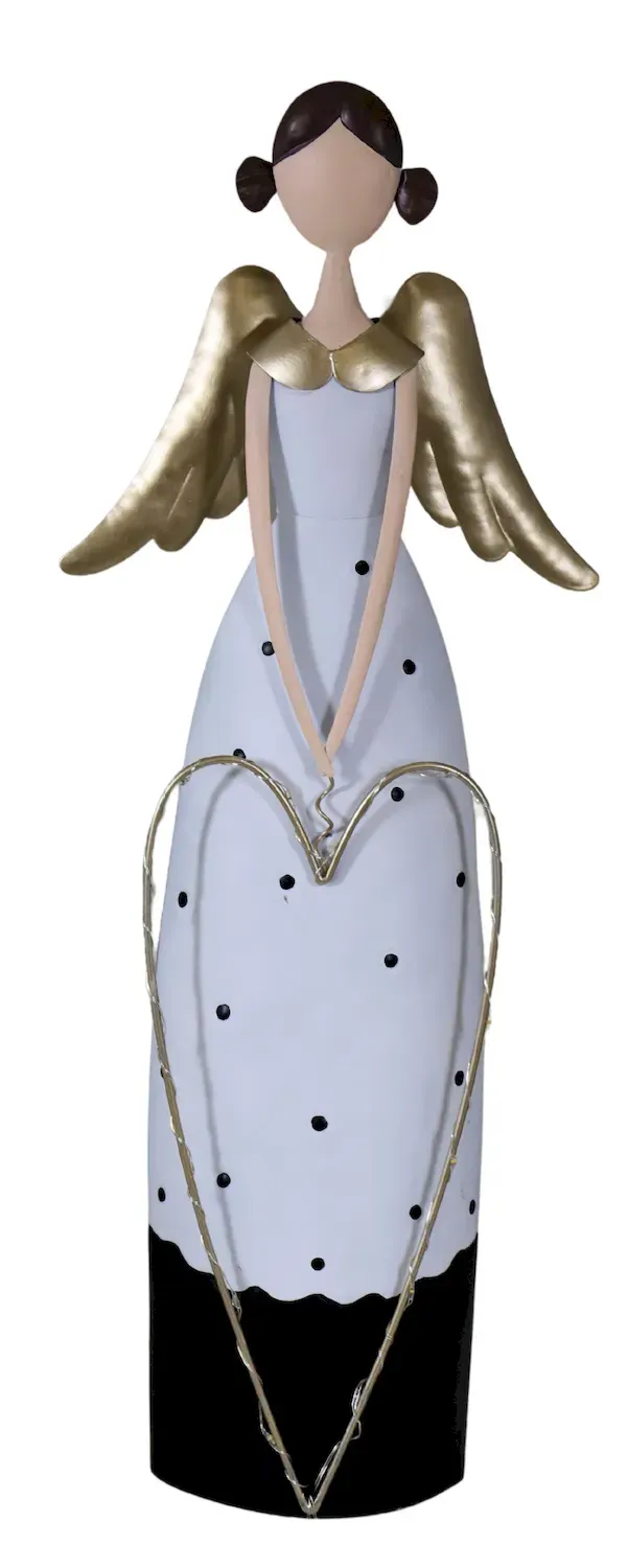 ANIOŁ metalowy LED biało-czarny ANIOŁ metalowy LED biało-czarny