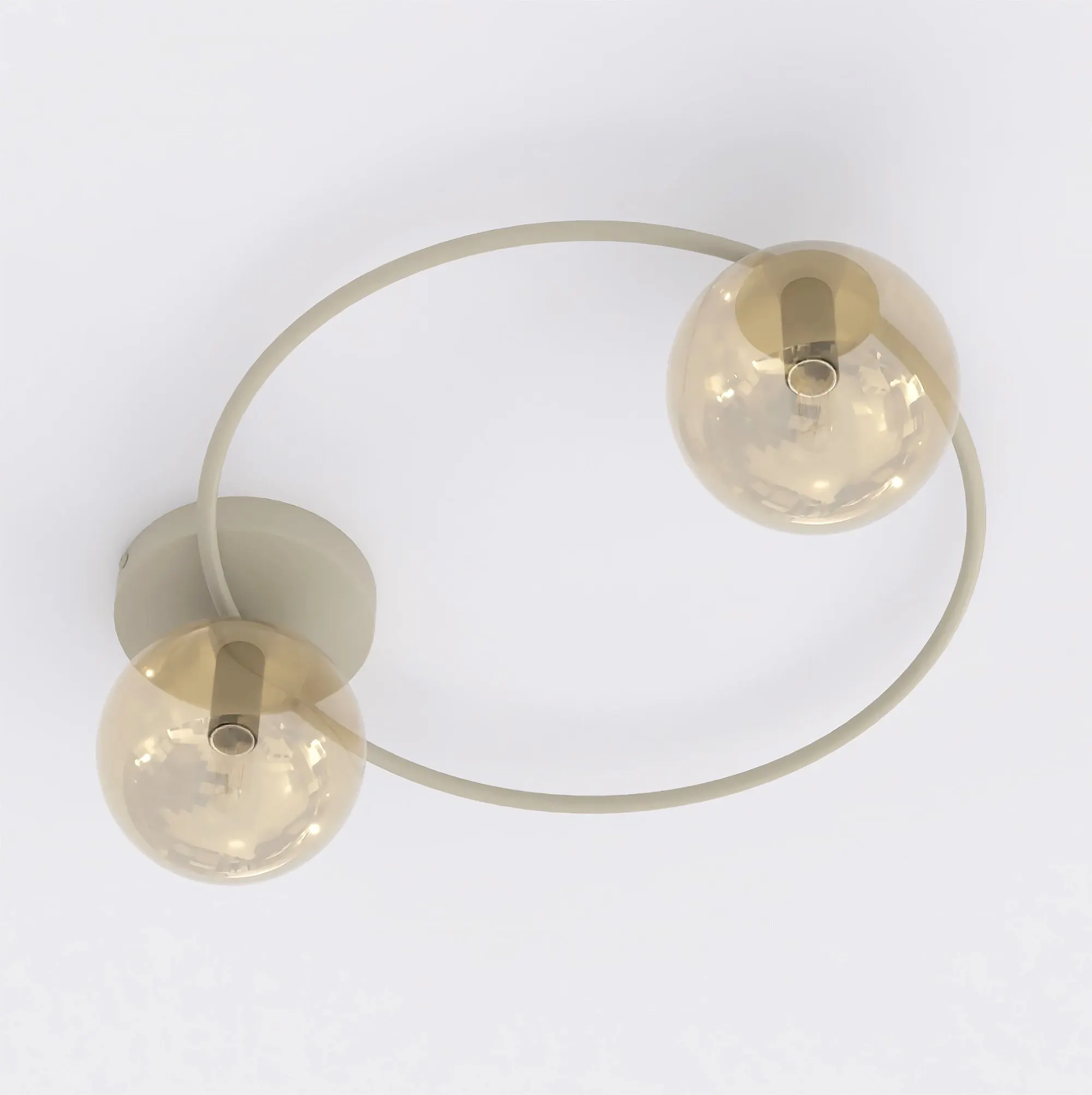 Lampa sufitowa SOPRA 2 MOKKA AMBER beżowa miodowe klosze