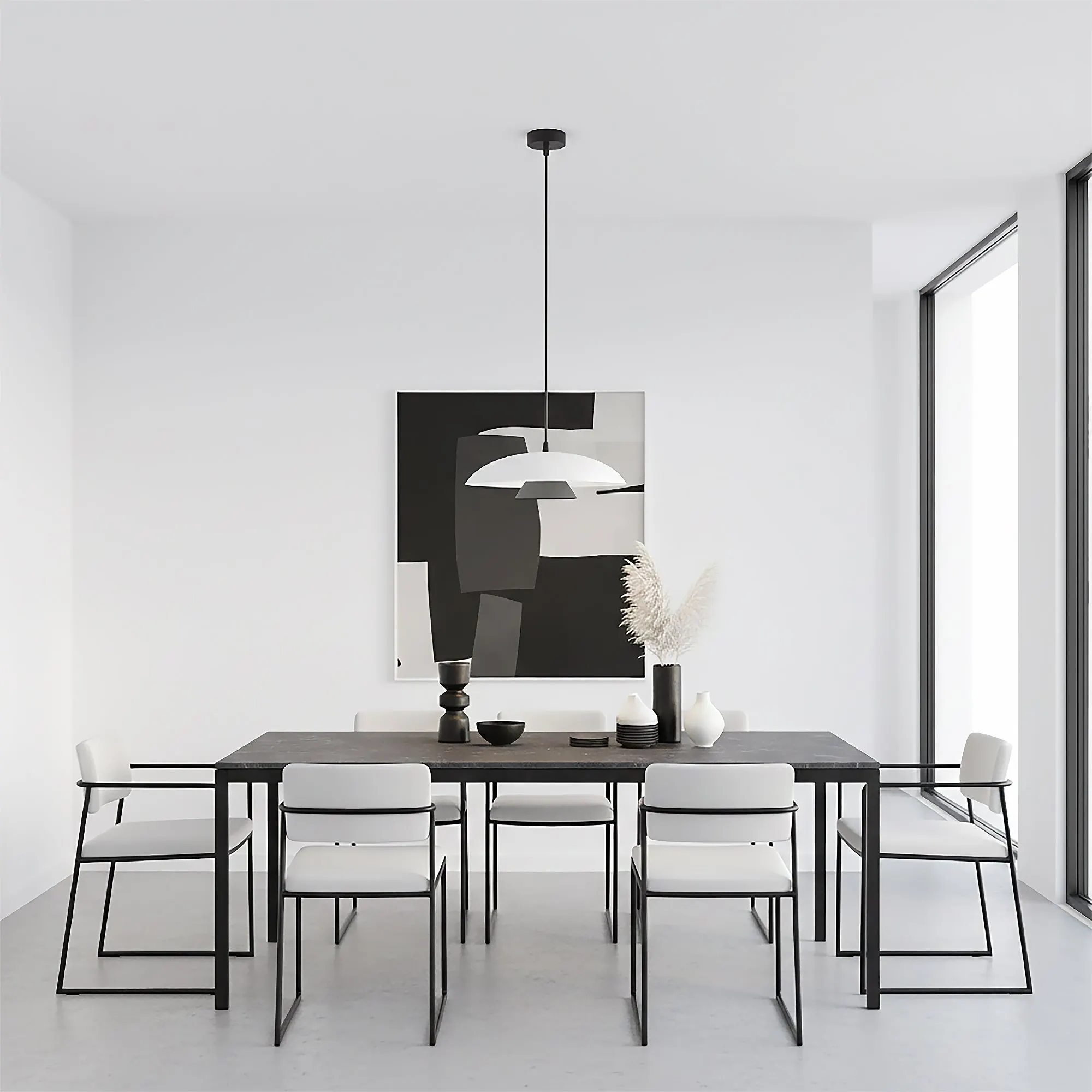 Lampa wisząca BABEL 1 WHITE BL biała czarna - 1622/3