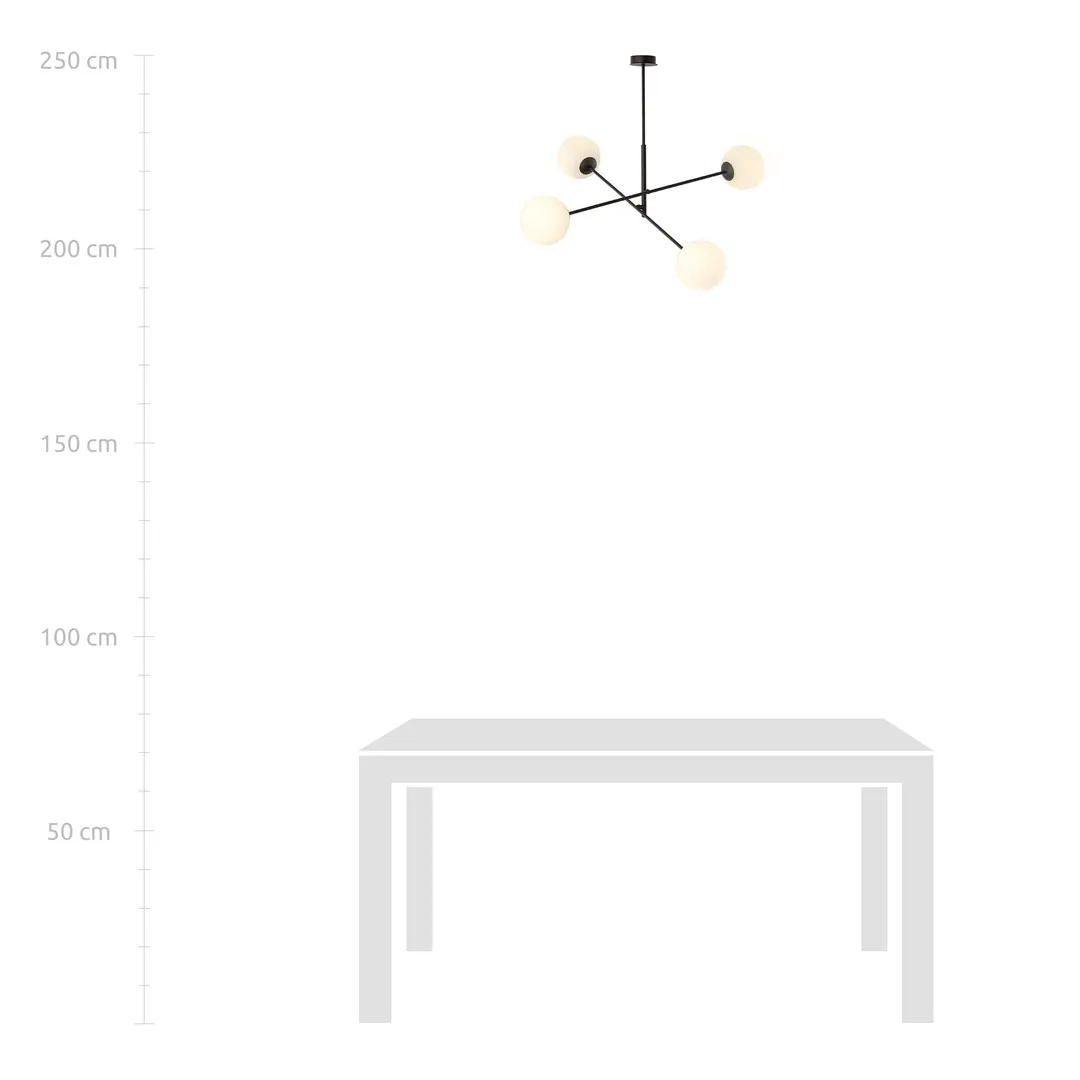 Lampa wisząca LINEAR 4 czarny biały — zdjęcie 7
