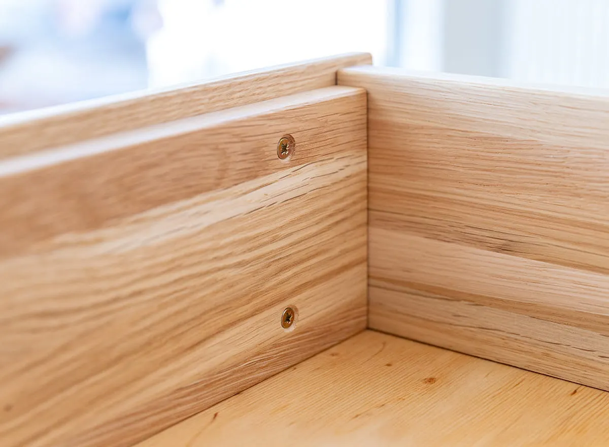 Komoda drewniana DIVISIONE oświetlenie led 123 cm dąb olejowany - ZIDIV07