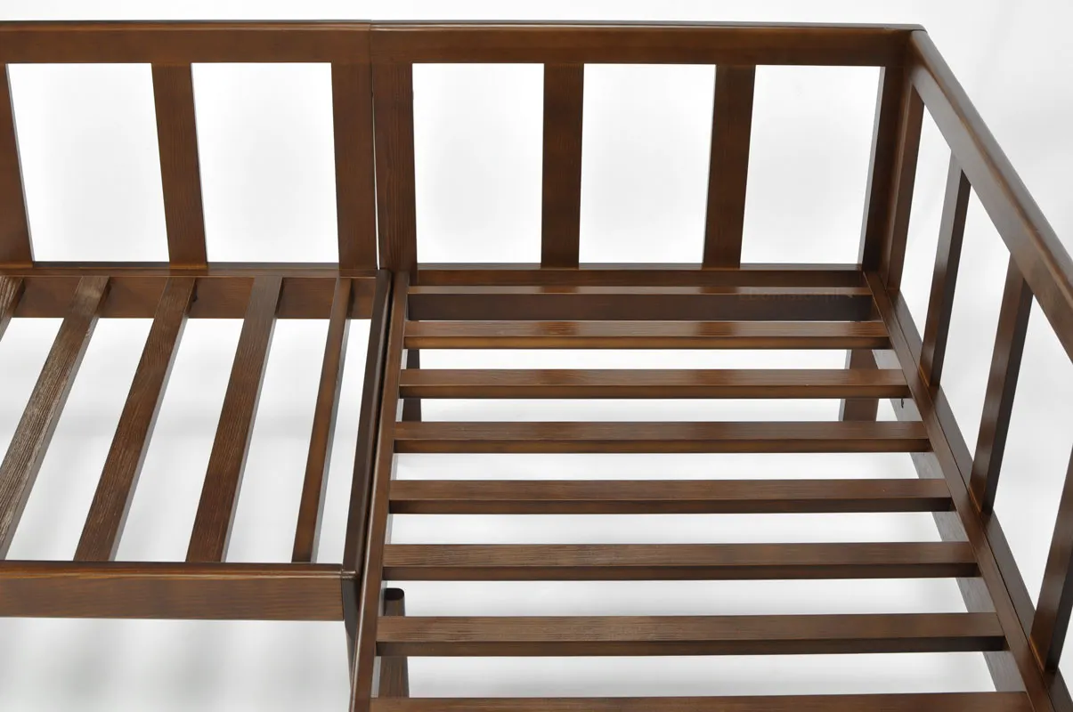 Narożnik ogrodowy EDEN 5-osobowy, brązowy, beżowy - FE5906948124998