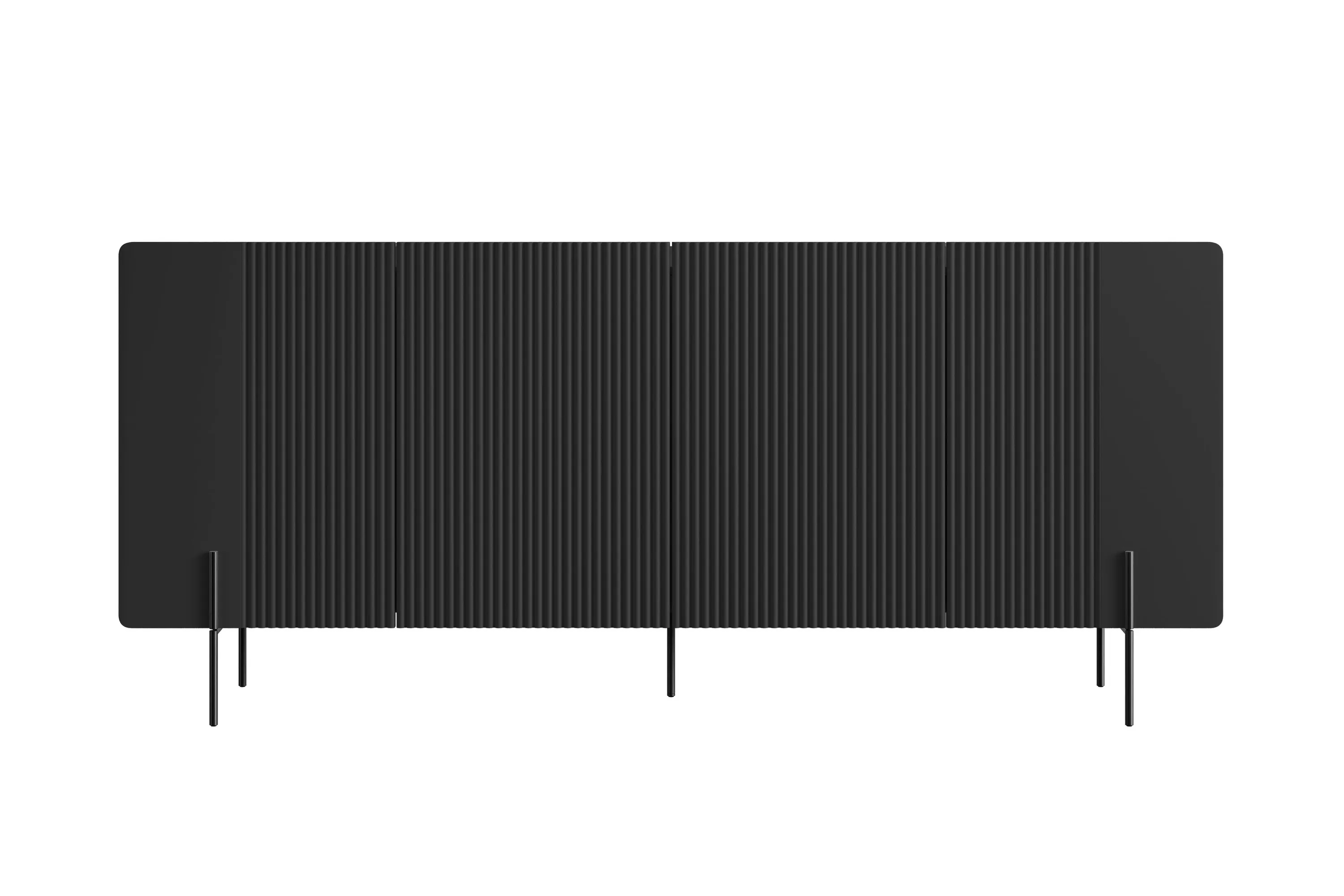 Komoda 4-drzwiowa MALMI 200cm - czarna - B_166968