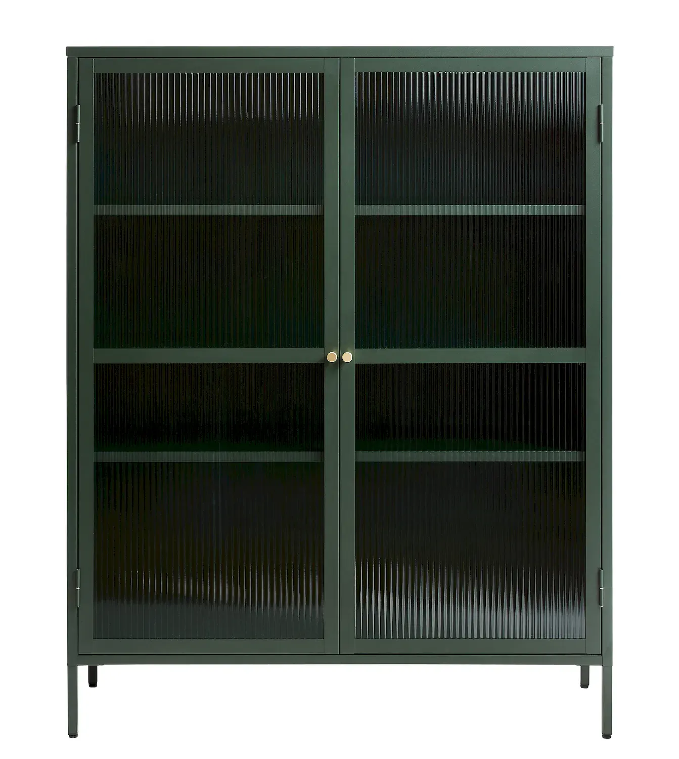 Witryna niska BRONCO 2-drzwiowa W140 cm - zielony, złoty