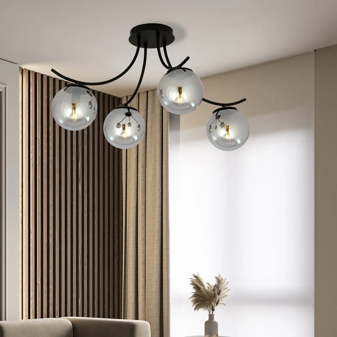 Lampa sufitowa BOSTON Czarny 1110/4 - 1110/4