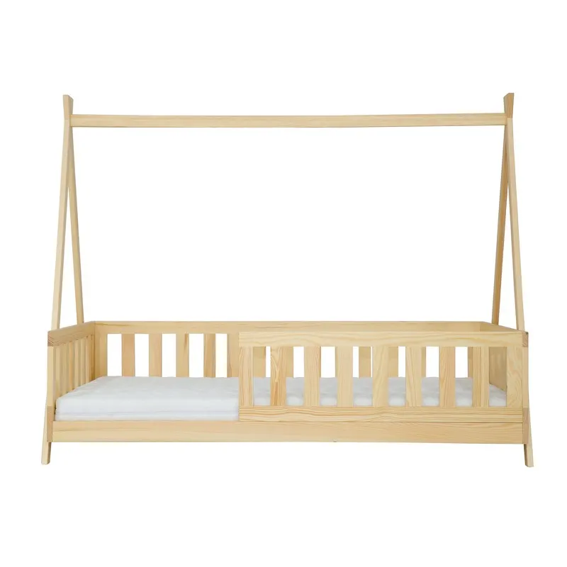 LK142 łóżko S80 D160 sosna surowy DREWMAEX Meble, Łóżeczko, Łóżko dziecięce, Łóżko