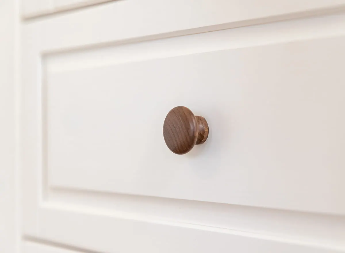 Komoda mała MARONE ELITE 2-drzwiowa z 2 szufladami - biała, tabacco - PLMEL40/T