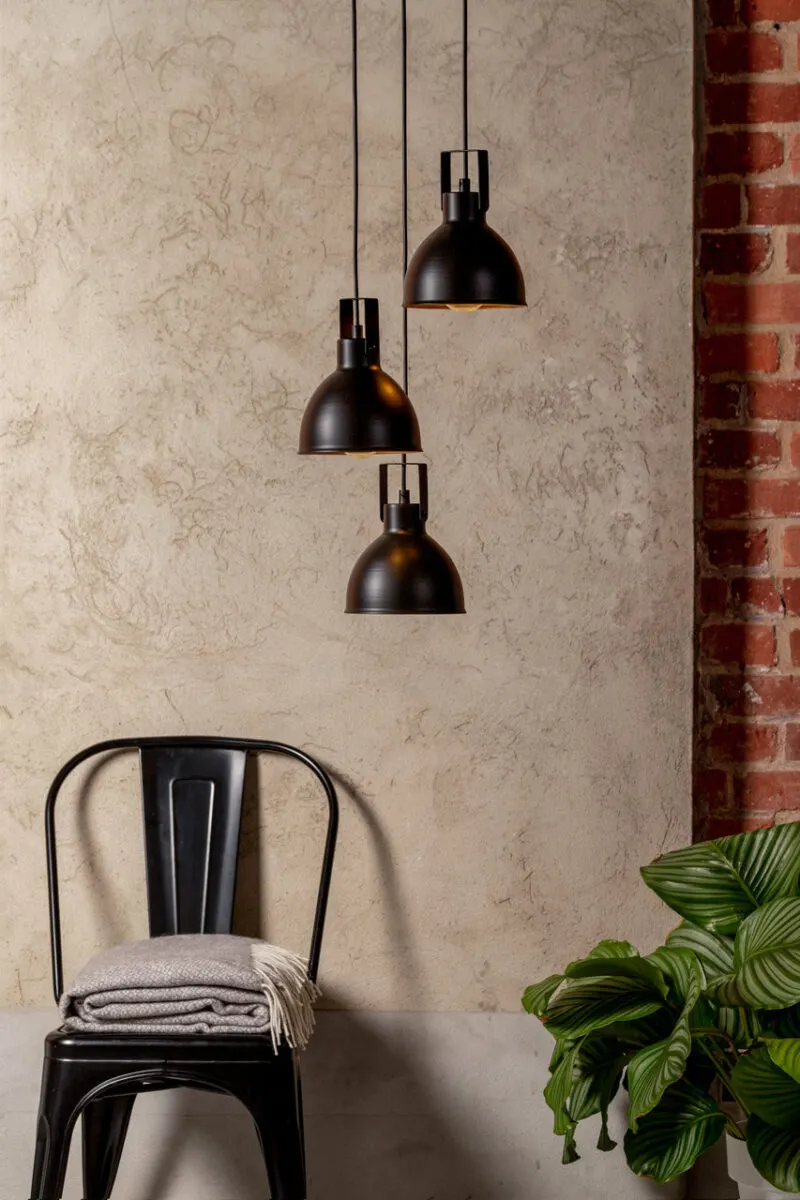 Lampa wisząca MARS 3 czarno-złota