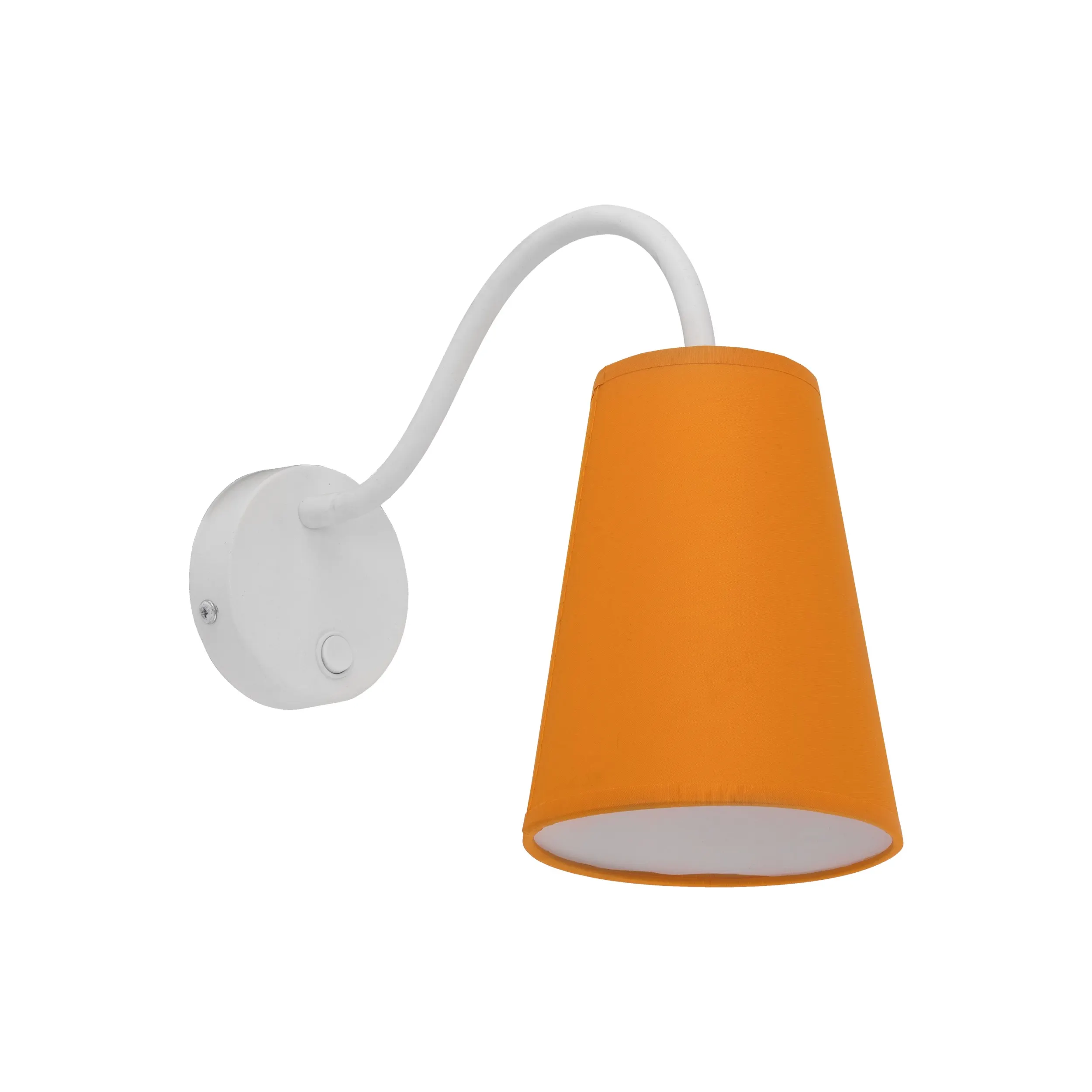 Kinkiet WIRE biały z pomarańczowym kloszem włącznik 40x30x14cm Kinkiet WIRE biały z pomarańczowym kloszem włącznik 40x30x14cm