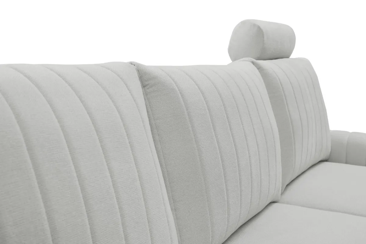 Narożnik rozkładany z pojemnikiem MONACO LOFT 251 cm prawy popielaty - MONACO_NAR_LOFT18_P