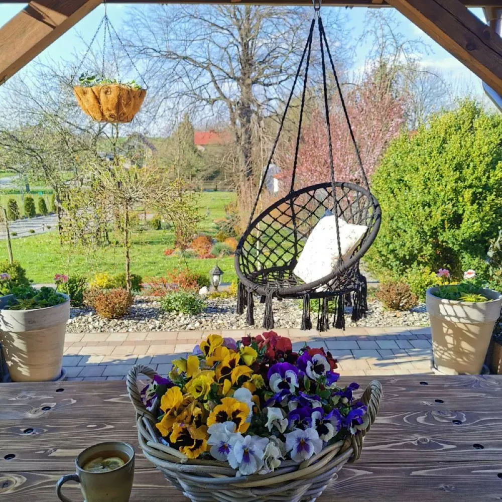 Fotel hamakowy BRASIL HOOP FI 60 cm czarny — zdjęcie 9