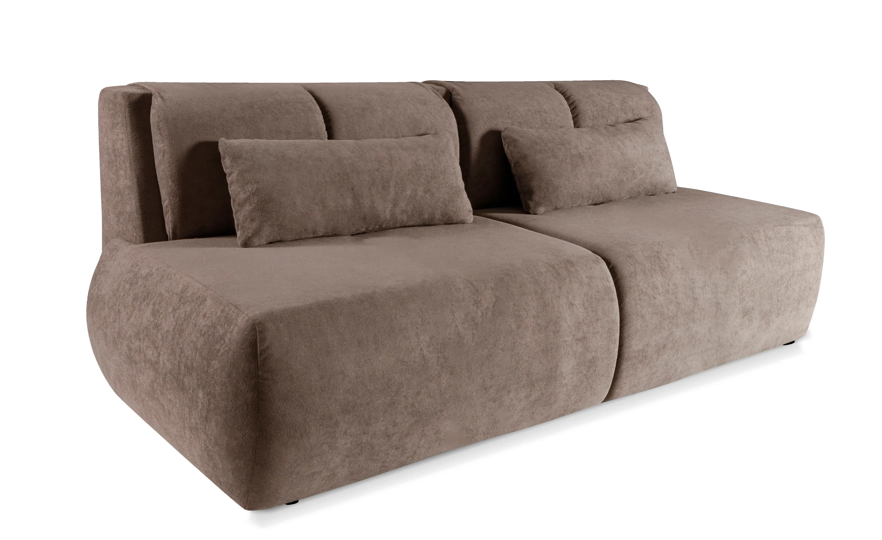 Sofa rozkładana TERIVA Soft 04 - jasny brąz