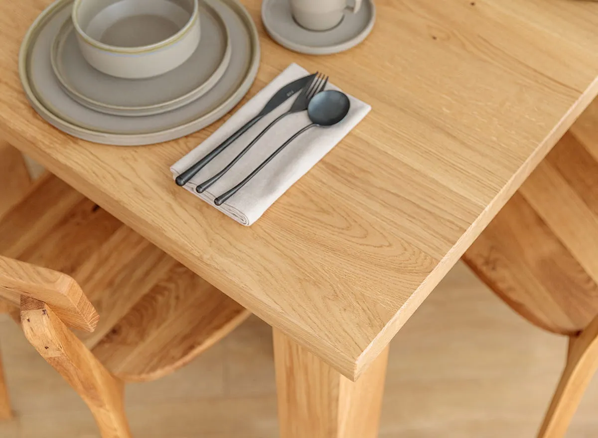 Rozkładany stół dębowy LANCIANO 90x160-250 dąb naturalny olejowany - LANCIANO160X90