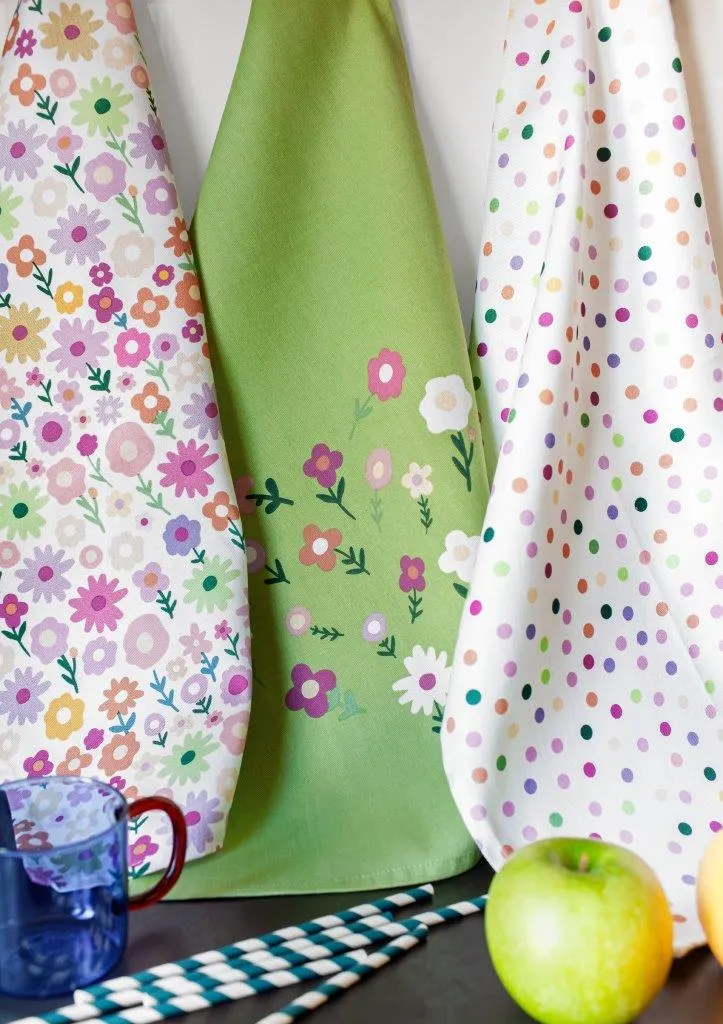 Ścierka zestaw 3 szt. KUKE 027 kwiatki 40x60 wielokolorowy - FARO_30853