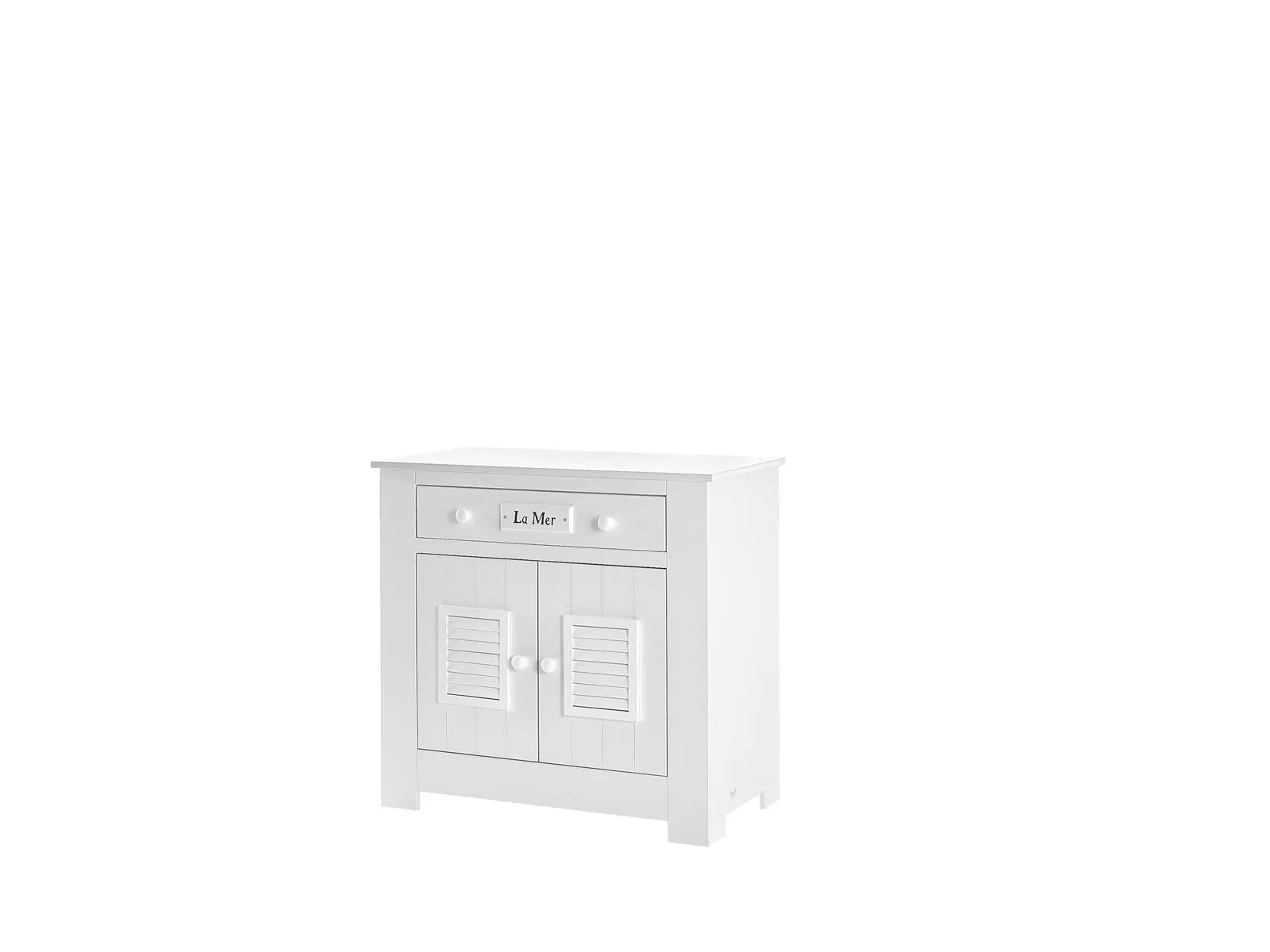 Komoda 2-drzwiowa z szufladą MARSYLIA 100 cm biała Komoda 2-drzwiowa z szufladą MARSYLIA 100 cm biała