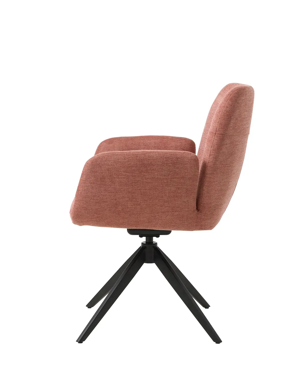 Krzesło obrotowe ROXANA z podłokietnikami różowe - UN_54930002