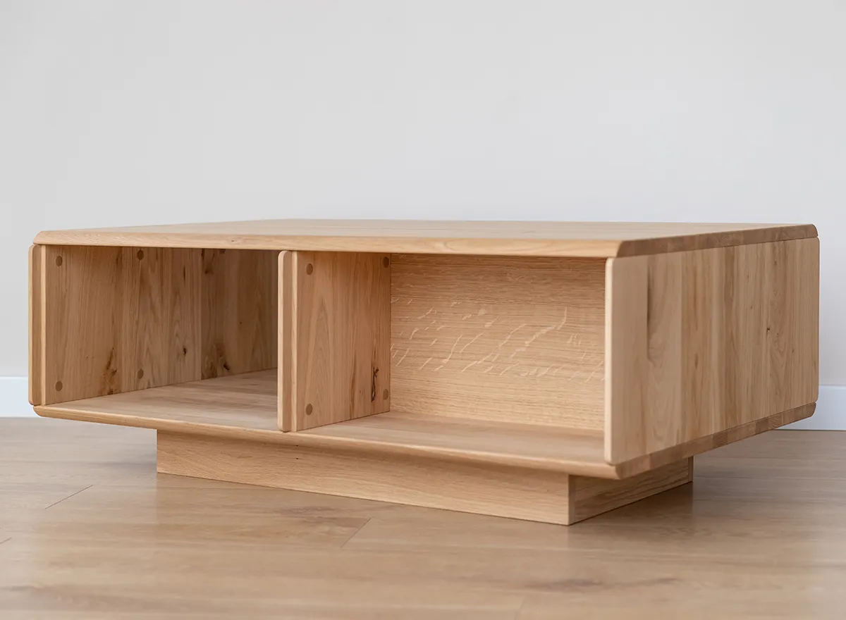 Stolik kawowy drewniany DIVISIONE z szufladą 70x110 dąb olejowany - ZIDIV14