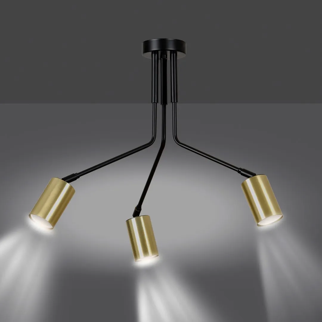 Lampa sufitowa VERNO Czarny 655/3 - 655/3