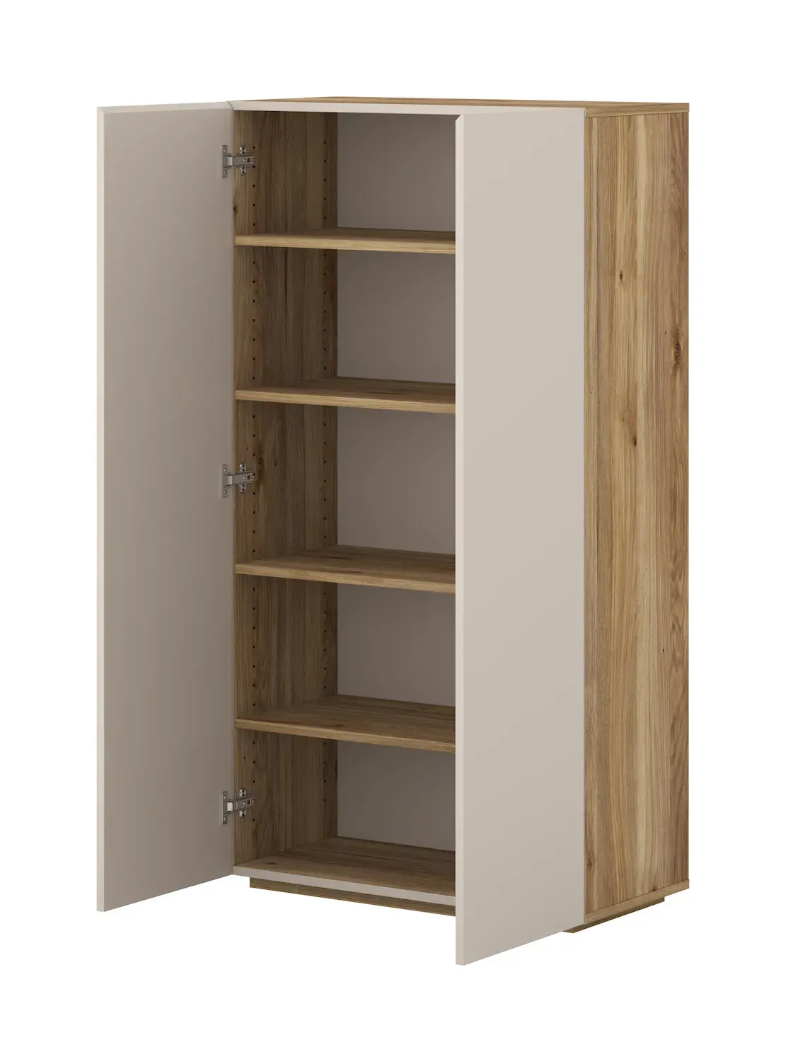 Komoda wysoka 2-drzwiowa CRISS kaszmir dąb Mauvella - 24MKOM42