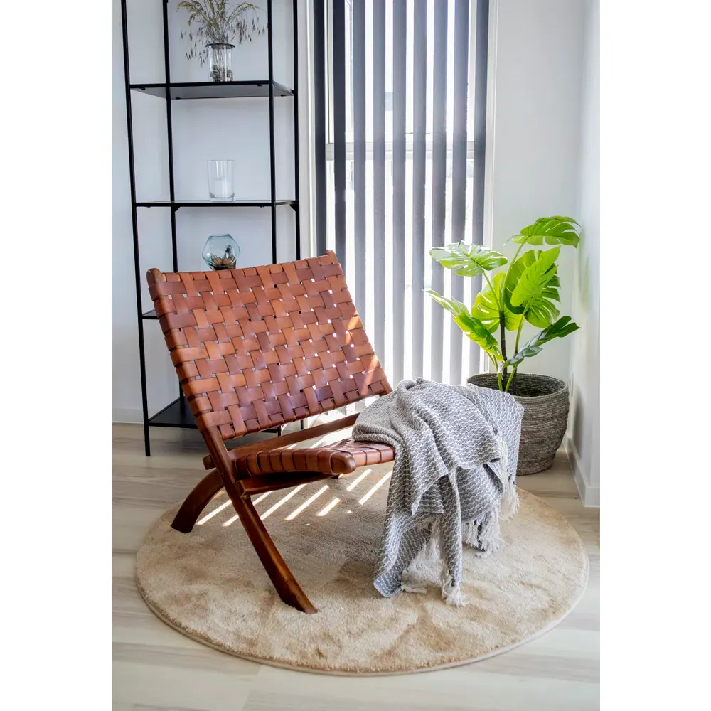 Perugia Składane Krzesło 1 Skóra Brązowy - 1101290