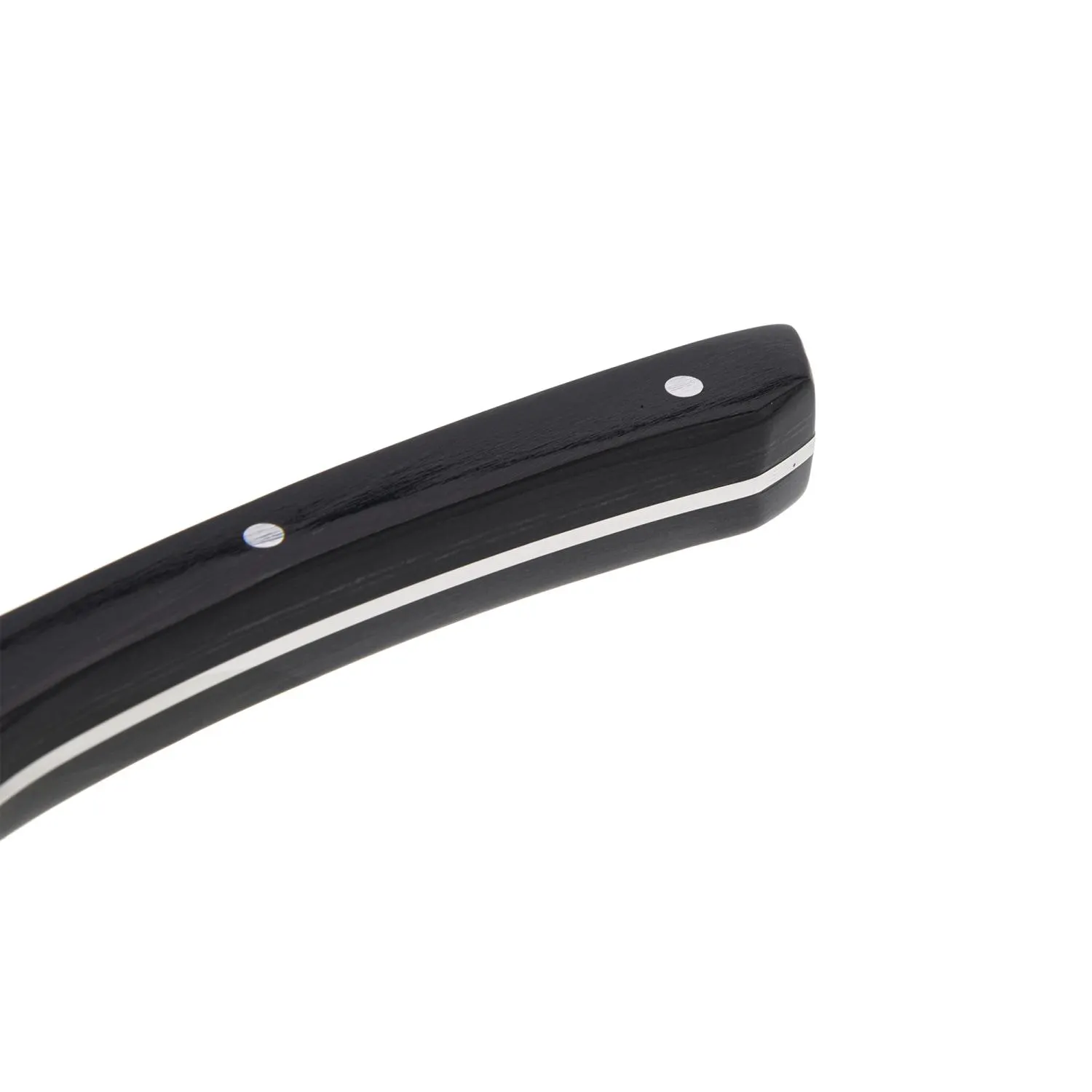 paint, woodgrain, black, white strip, curved handle