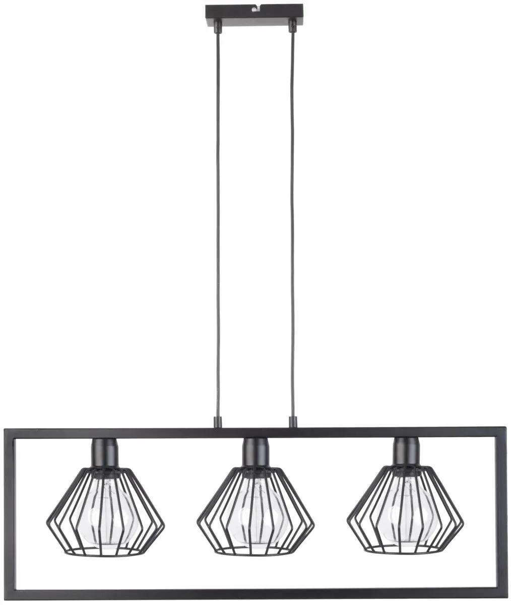 Lampa wisząca SAGA 3 czarna