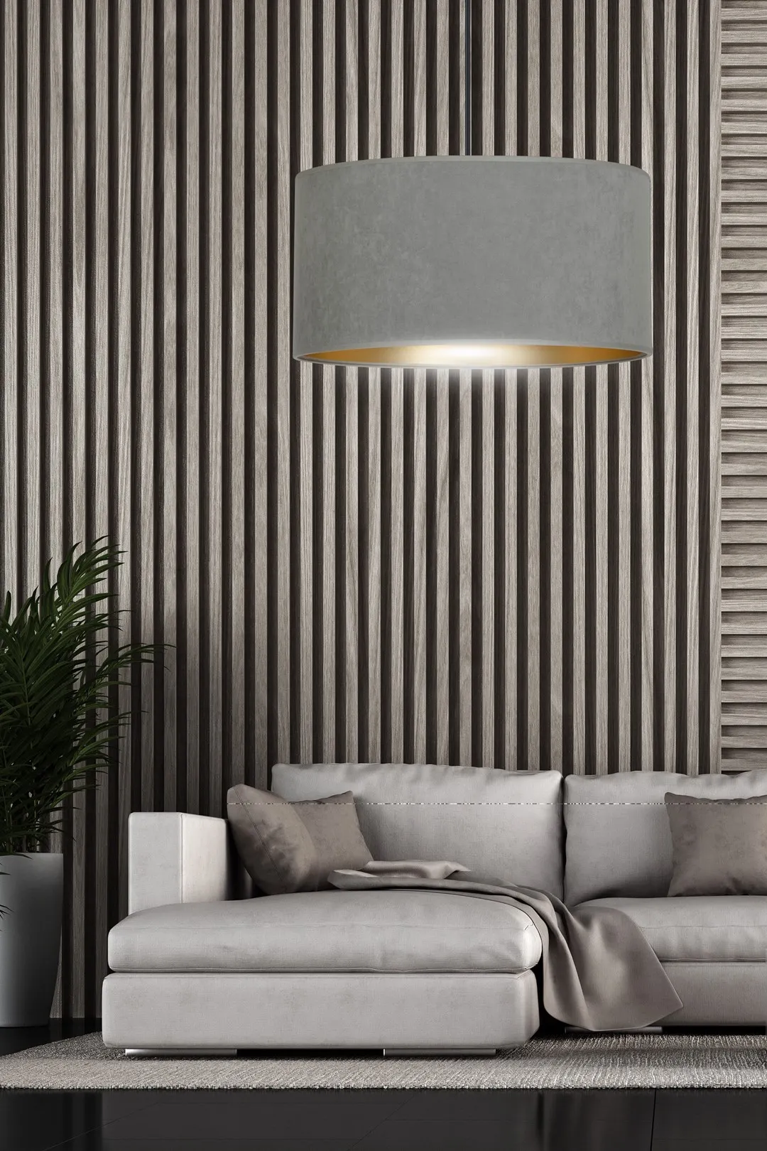 Lampa wisząca HILDE 1 czarny szary — zdjęcie 6