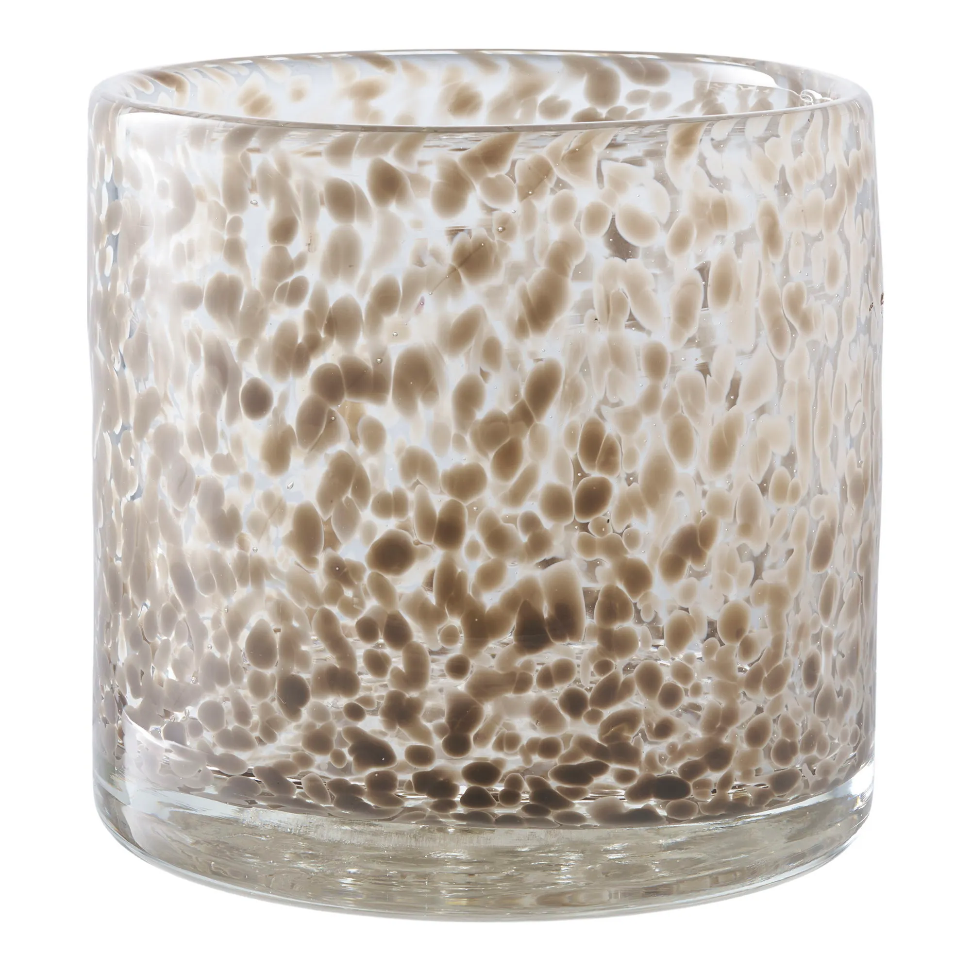 Świecznik ze szkła CANDLE fi12x12 cm brązowy