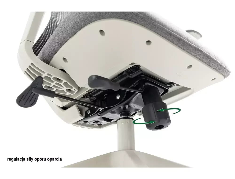 Fotel obrotowy, ergonomiczny ERGON szary Signal — zdjęcie 12
