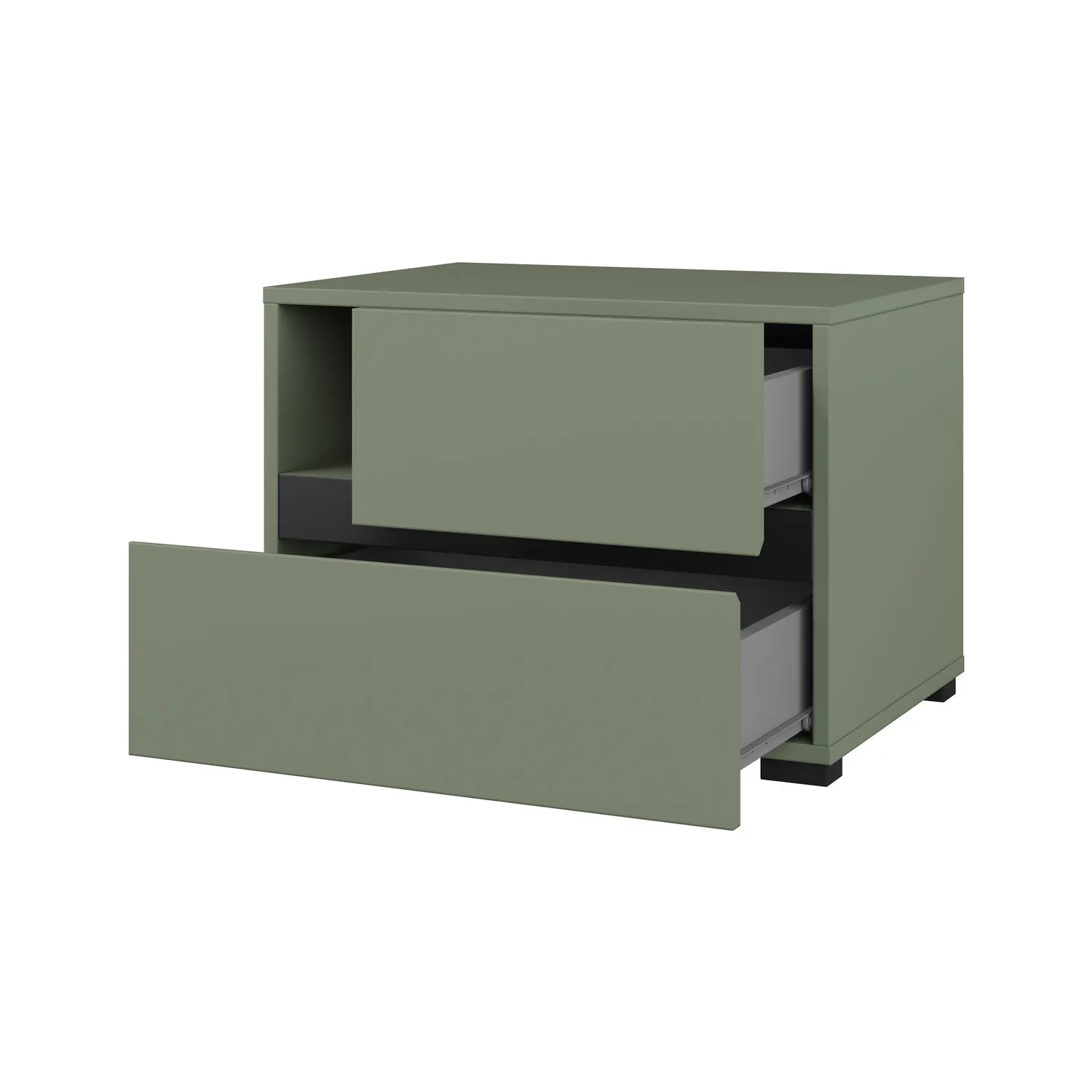 Szafka nocna z szufladami CROSS S 55x40 zielona - 24GWMY22