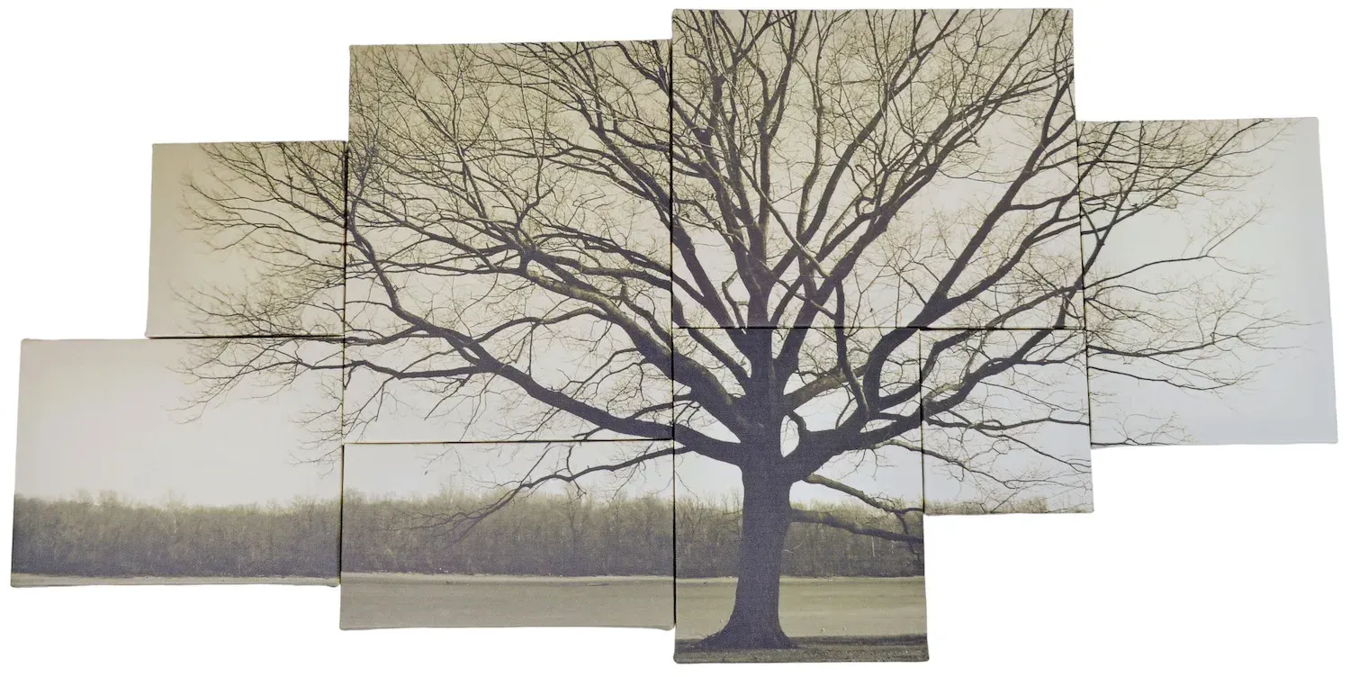 Zestaw 8 OBRAZKÓW Z DRZEWEM 40x80 cm wielokolorowy Zestaw 8 OBRAZKÓW Z DRZEWEM 40x80 cm wielokolorowy