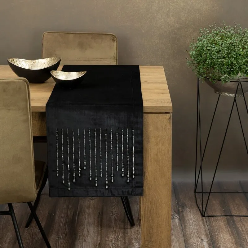 OBRUS ROYAL 3 35 X 220 CM CZARNY - EU_390339