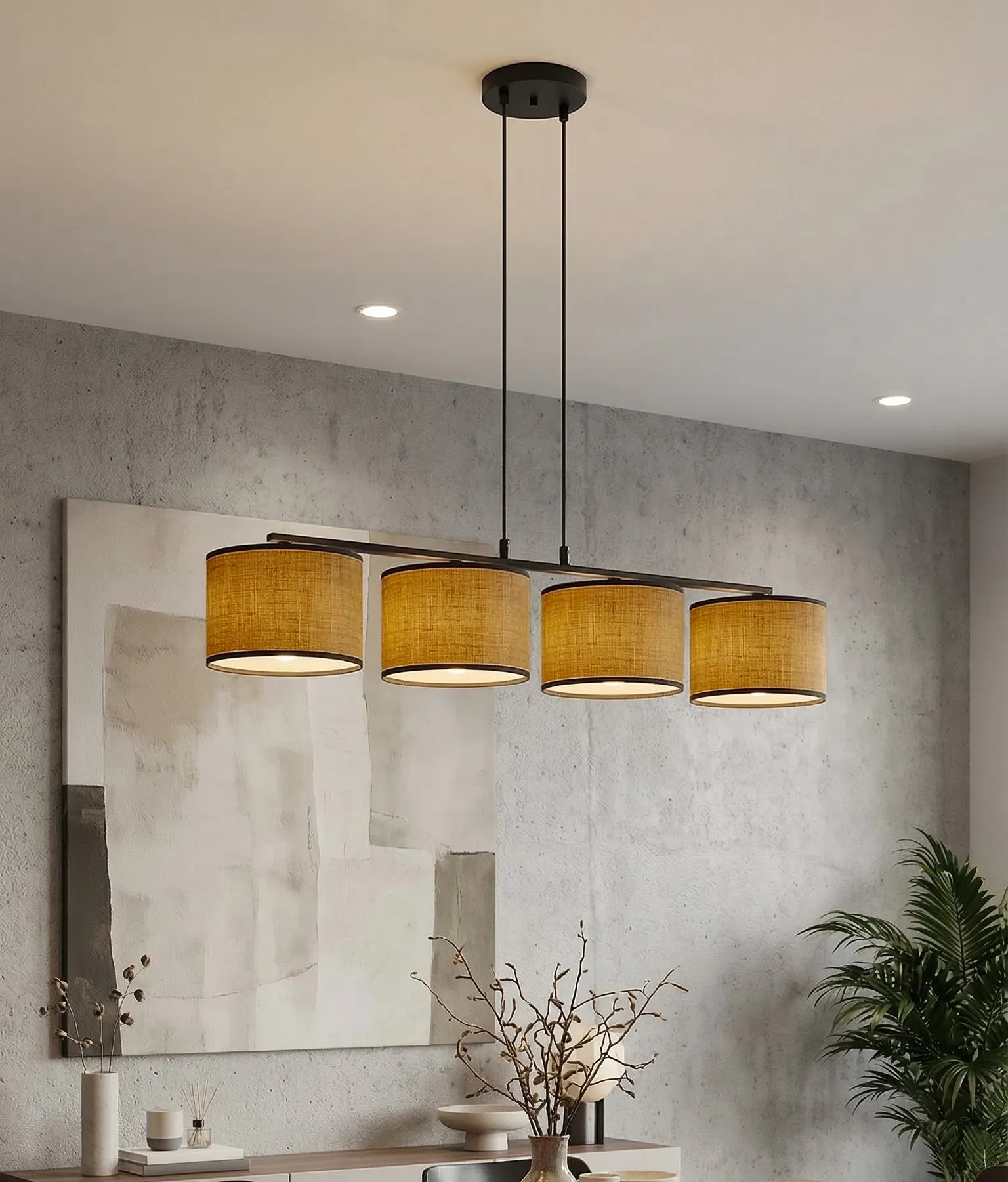 Lampa wisząca ECO 4 brązowy czarny - 1657/4