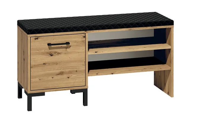 Szafka na buty z siedziskiem i szafką NEVIO 05 dąb artisan