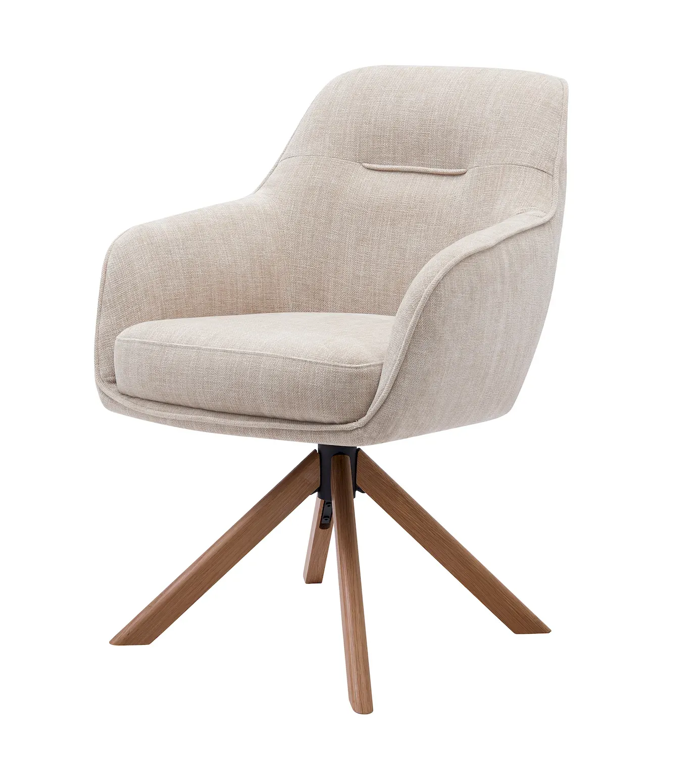 Krzesło obrotowe AVOLA z podłokietnikami - beżowy