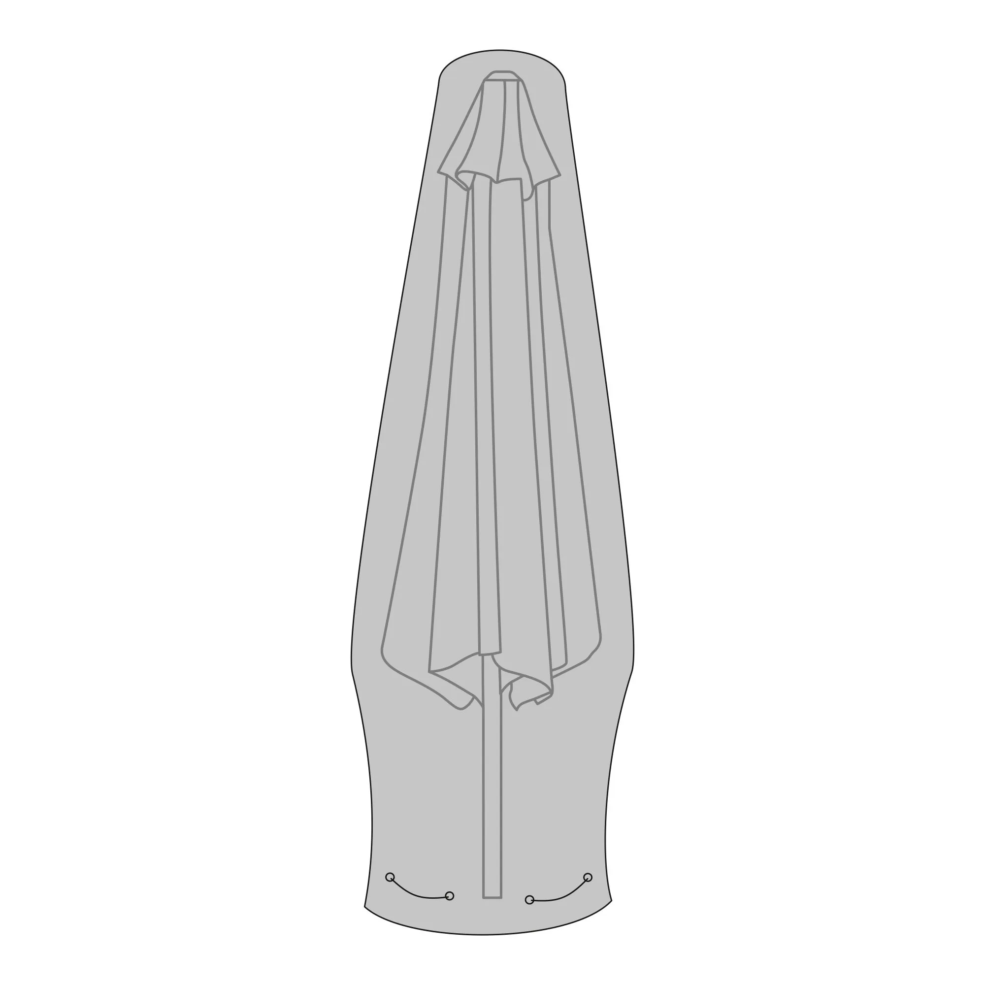 Pokrowiec na parasol ogrodowy W225 czarny - 7701080