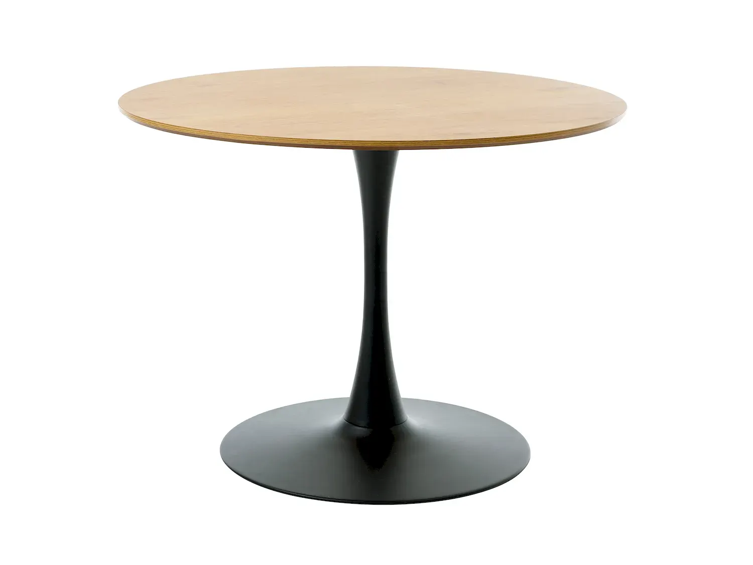 Stół CESURA okrągły Ø100 cm - naturalny, czarny Stół CESURA okrągły Ø100 cm - naturalny, czarny