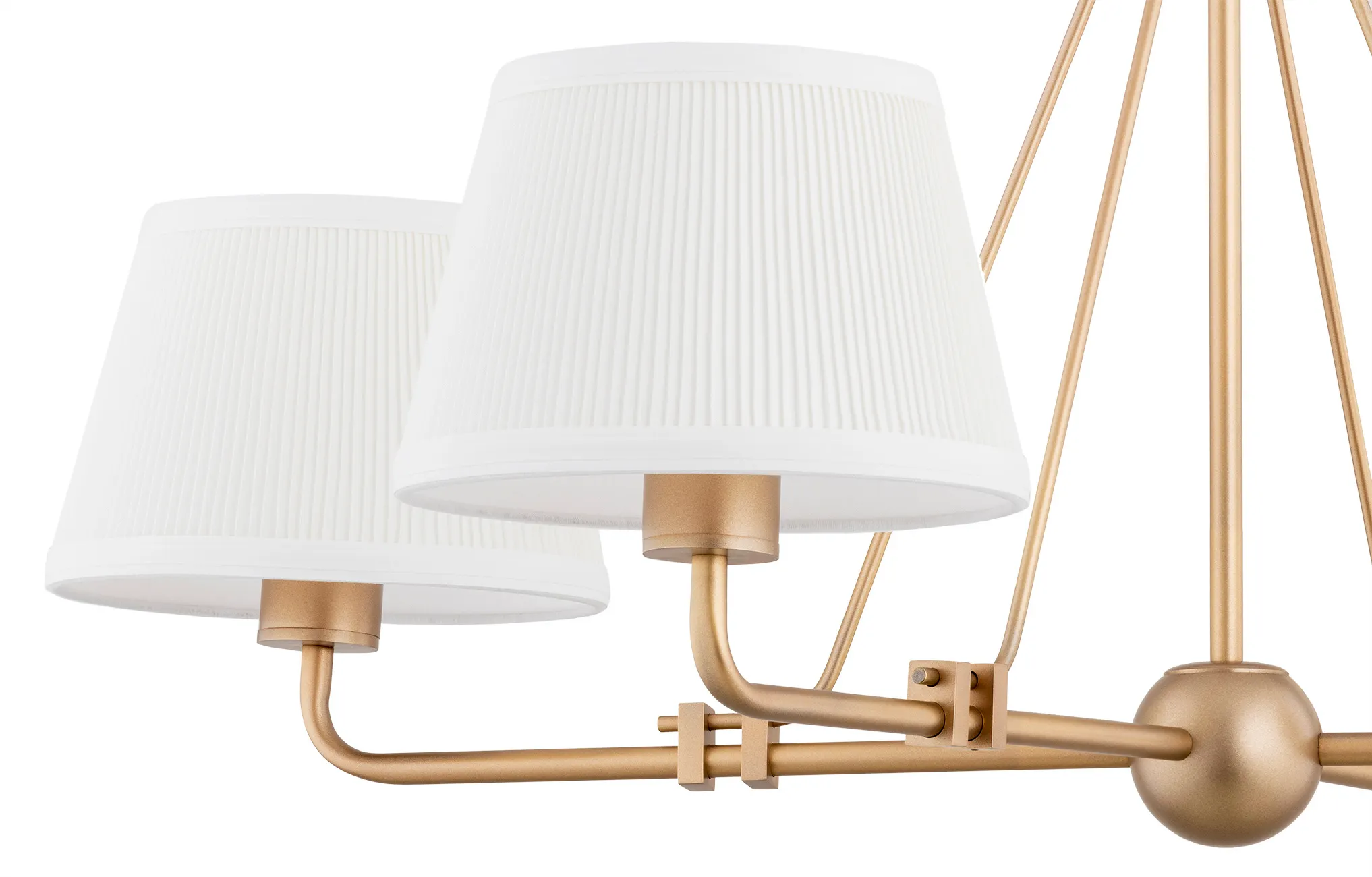 Żyrandol ATRANI metalowy stare złoto śmietankowy x4 - 1823